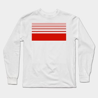 Middlesbrough Retro Red White Hooped Third Away 1988 - 90 Long Sleeve T-Shirt